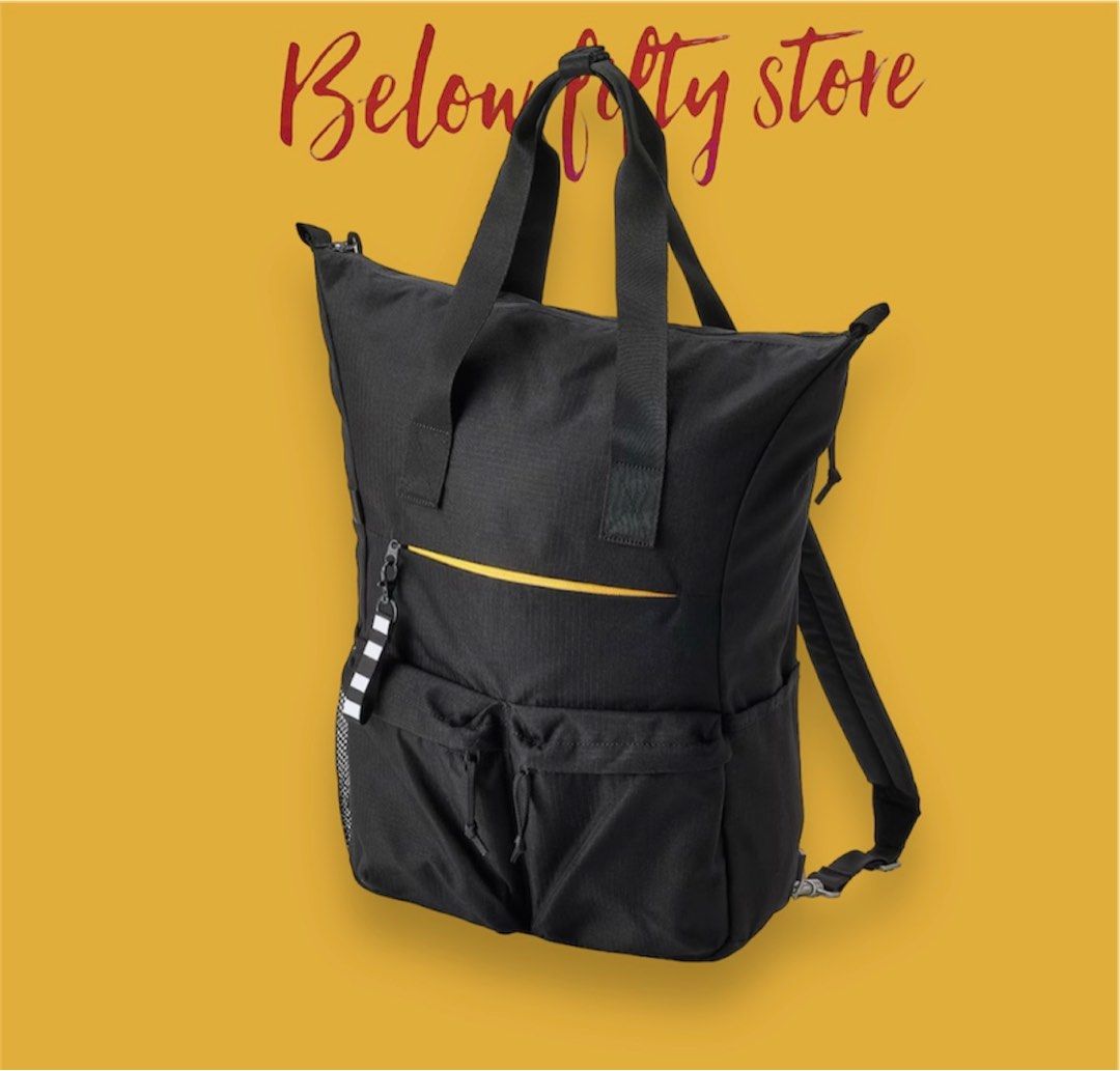 NO NEGO NETT PRICE IKEA VARLDENS BACKPACK BLACK 31x14x49 cm Men s Fashion Bags Backpacks on Carousell