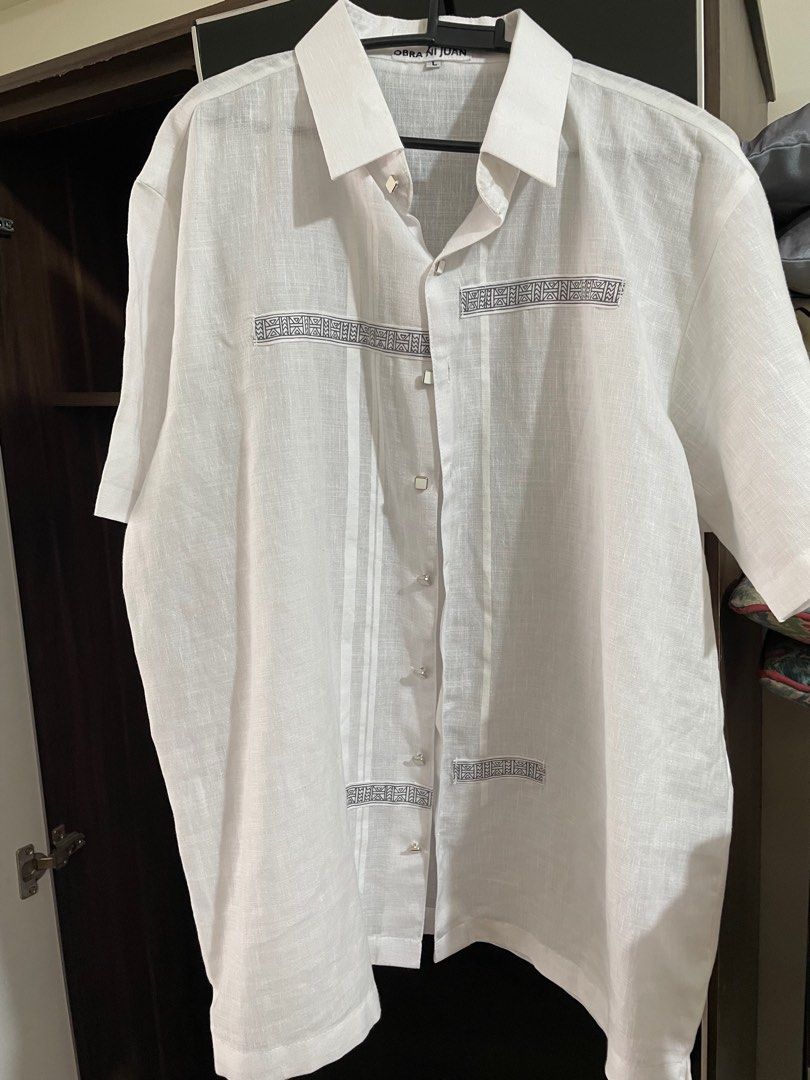 Obra ni Juan Barong Top (Category: Formal Shirts) located in Quezon City. Submitted by samflowers (Listing ID 1287369770, Image 1). Description: FOR LAWYERS/PEOPLE WHO WORK IN FORMAL SETTINGS Obra ni Juan Barong Top used ONCE Size L PHP 700 .