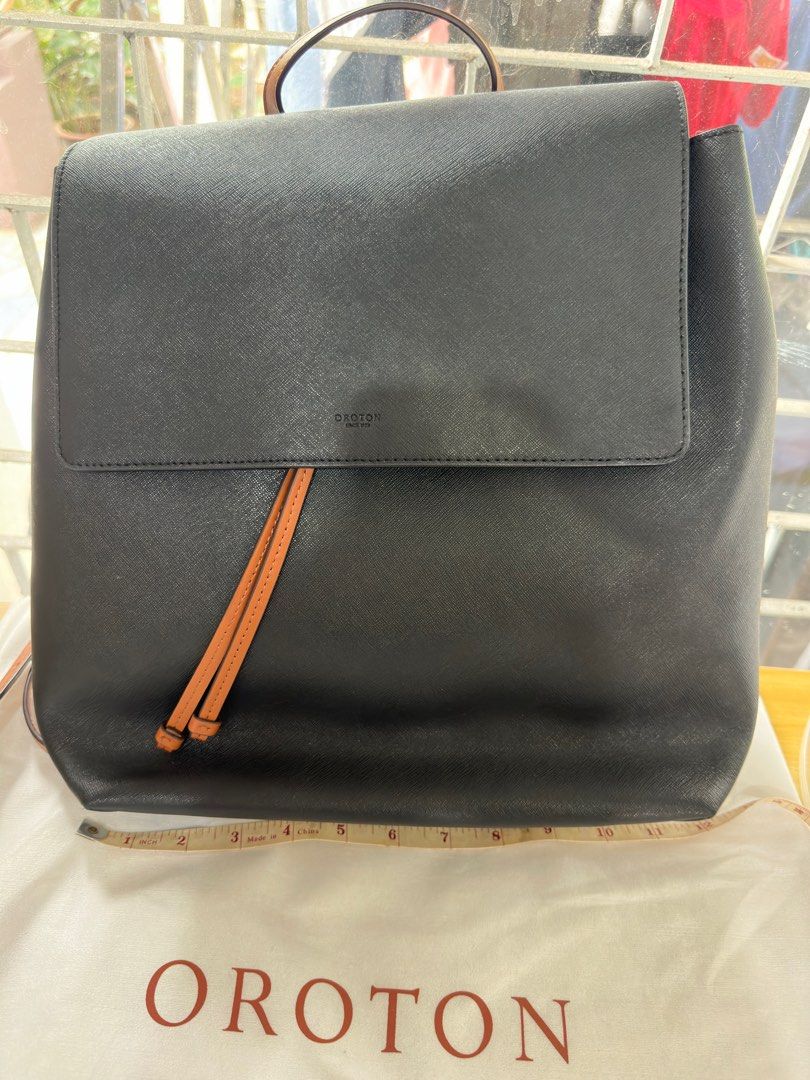 estate mini backpack Brown Handcrafted Leather and dry from the morning rush hour to a late lunch in town or on your way to an evening class Oroton Estate Oroton Leather Backpack