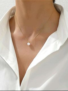 Pearl Necklace Non fading/Stainless/Waterproof