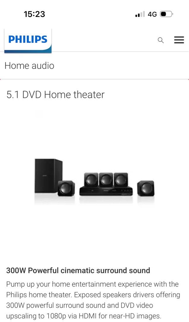 Home theater deals philips htd3509