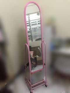 Pink Standing Mirror