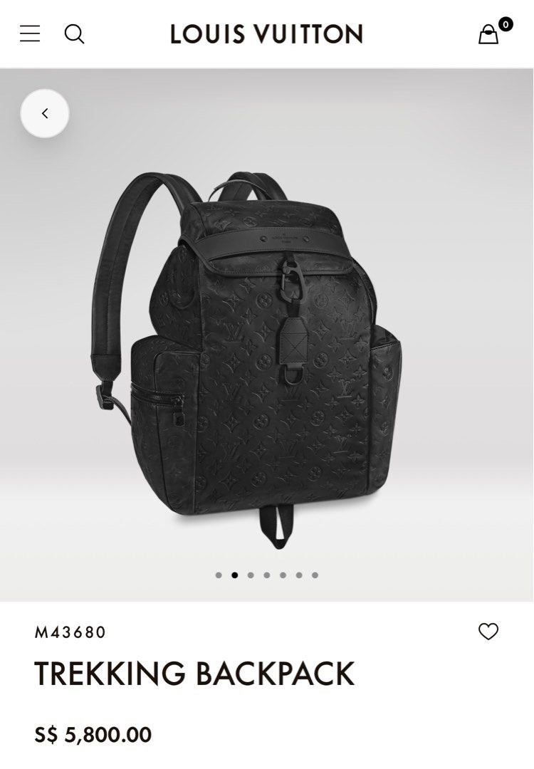 Rarely used Louis Vuitton Trekking Backpack in Monogram Shadow Calf Leather M43680 Men s Fashion Bags Backpacks on Carousell