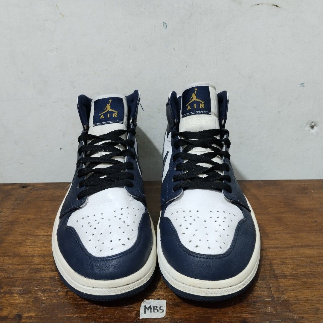 sepatu second branded nike aj1 obsidian white size 43, Fesyen Pria