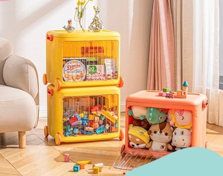 [SG INSTOCK] Toys container with pulley and transparent lockable lid L ...