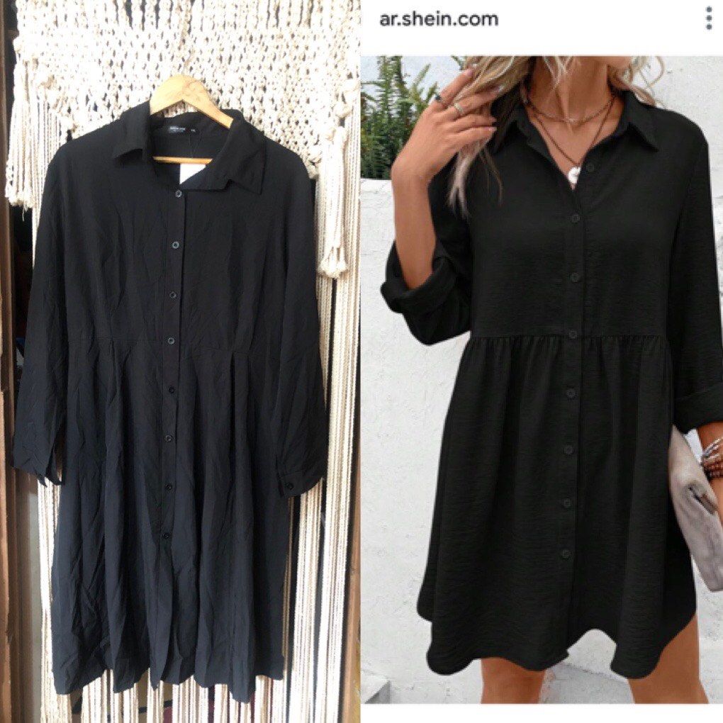 Shein button down dress outlet