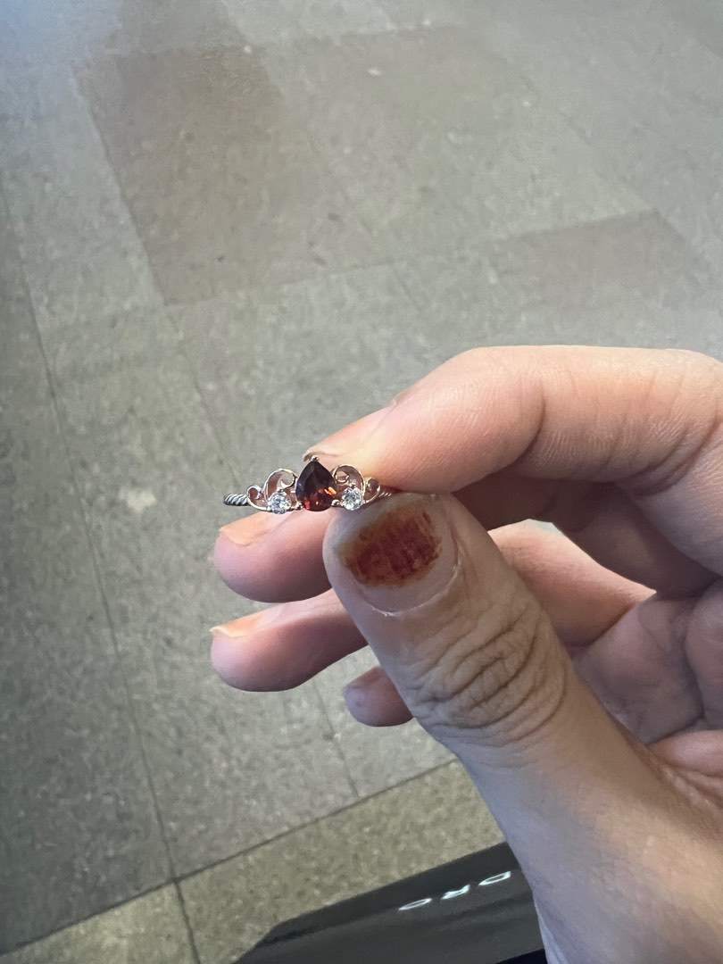 Garnet rose sale gold ring