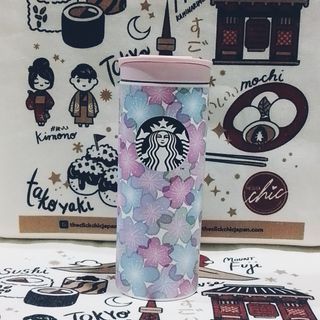 Starbucks Japan Sakura 2022 Stainless Bottle Luminous (355ml)