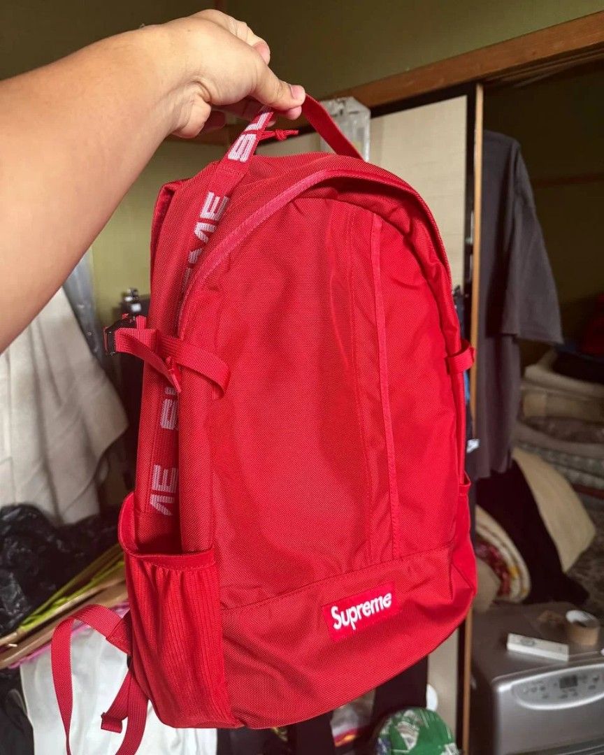 Supreme ss18 red 2025 backpack