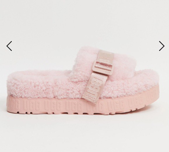 UGG Fluffita pink slides Women s Fashion Footwear Flipflops and