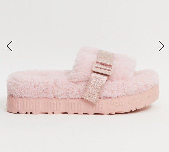 UGG Fluffita pink slides Women s Fashion Footwear Flipflops and
