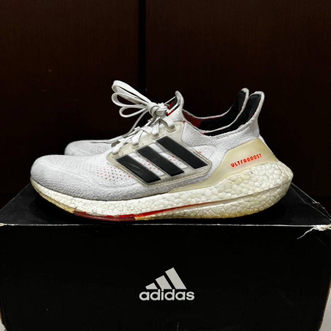 Ultraboost 21 Black Solar Red 100 Authentic UB 21 GX2560