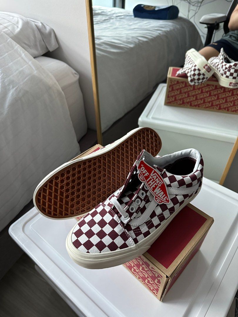 Vans Burgundy Checkerboard Old Skool Sneaker