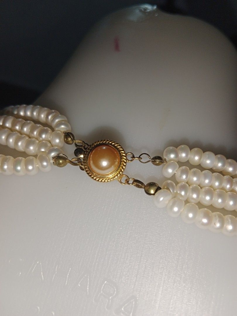 4 strand pearl choker necklace deals