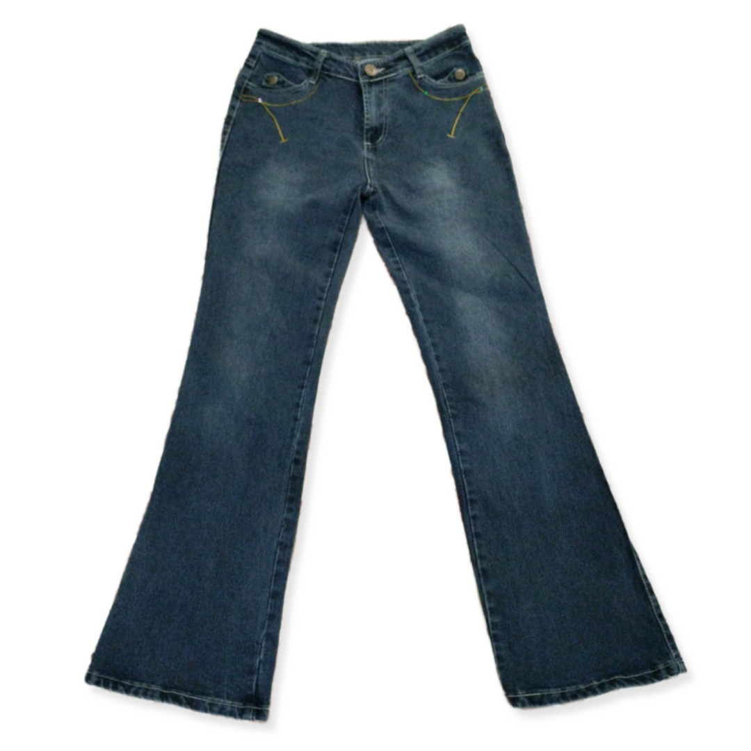 Vintage 90s Light Blue Flare Jeans, Stars Pattern Light Blue Jeans, High  Waist Women's Grunge Jeans, Hippie Pattern Jeans, Size 38 EU / 8 US 