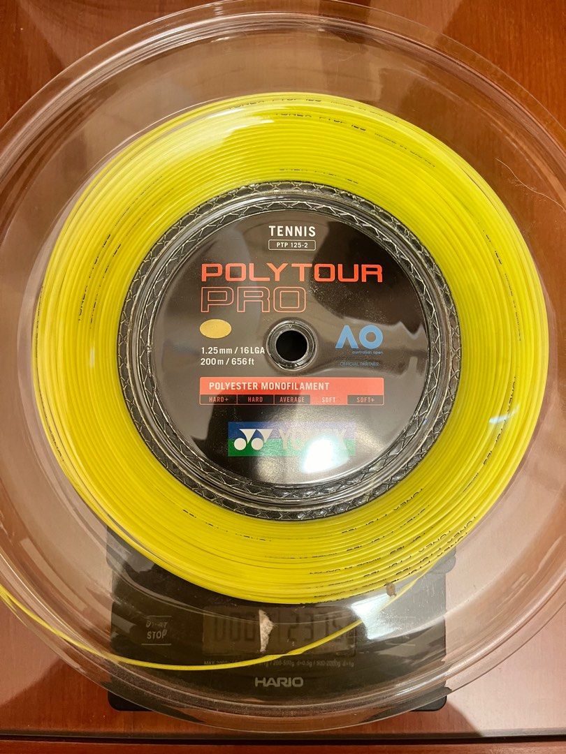 Yonex Poly Tour Pro 16L 1.25mm (PTGP 125) 200M Reel, Sports Equipment,  Sports & Games, Racket & Ball Sports on Carousell