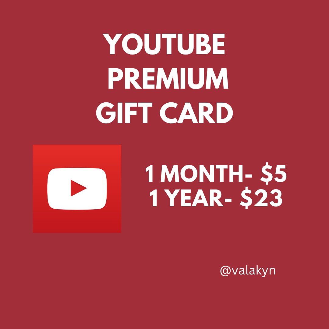 Gift Card Google Play - ¡youtube Premium! - Entrega Las 24hs en venta en  Paraná Entre Ríos por sólo $ 1,500.00 - OCompra.com Argentina