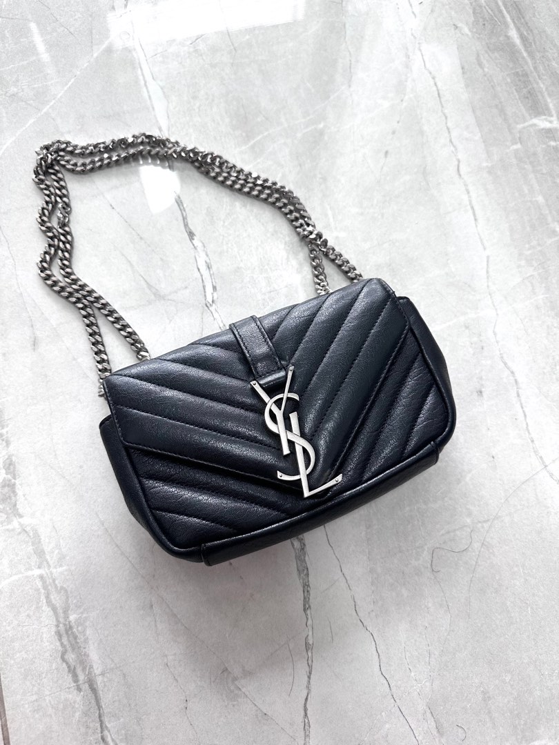 YSL Saint Laurent Baby Monogram Matelasse Bag Black bag shoulder bag