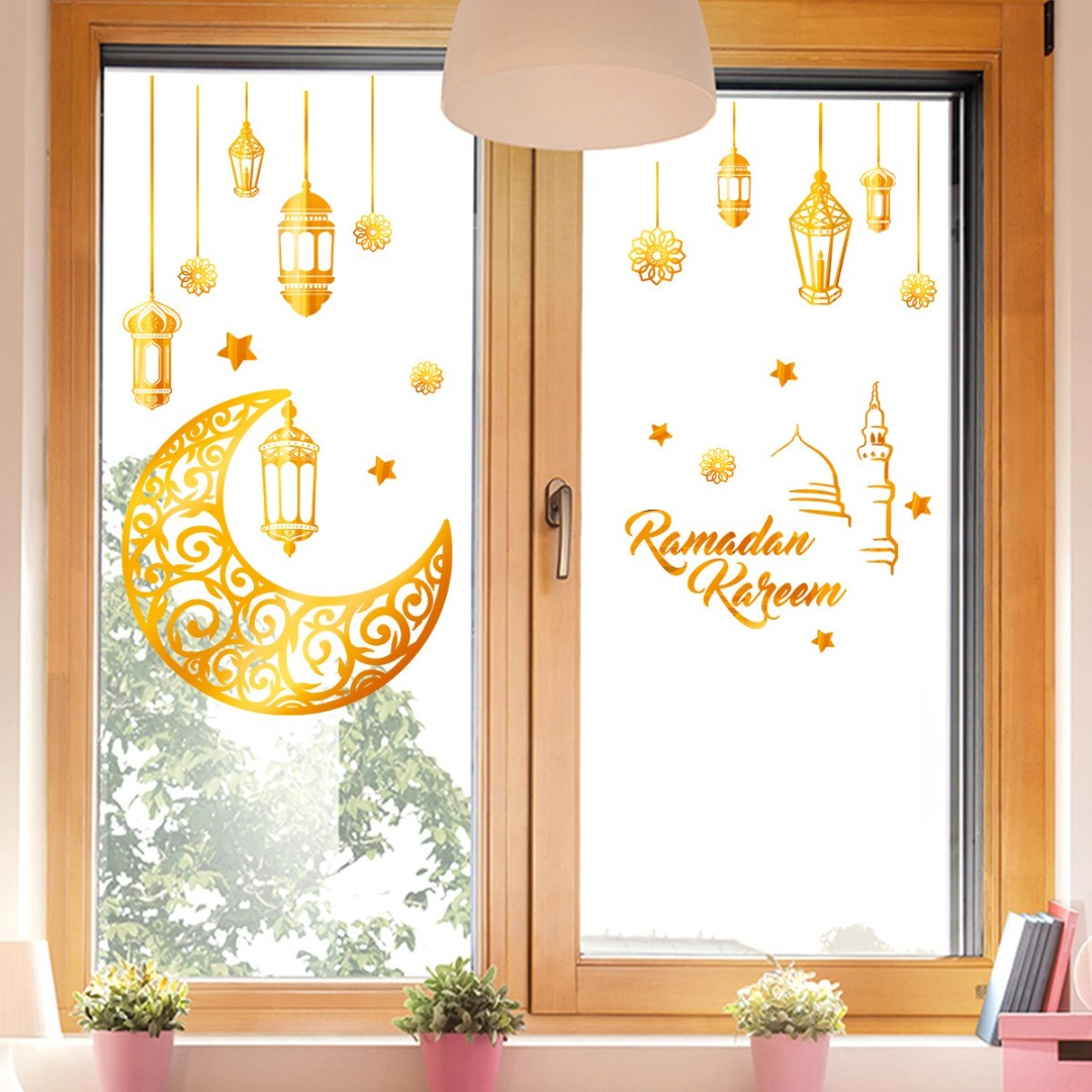 2025 Hari Raya Glass Window Sticker Cling for CNY Window Decals ...