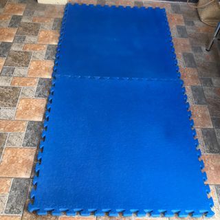 2 Interlocking Gym Mats(Blue): Flooring Solution for Fitness and More