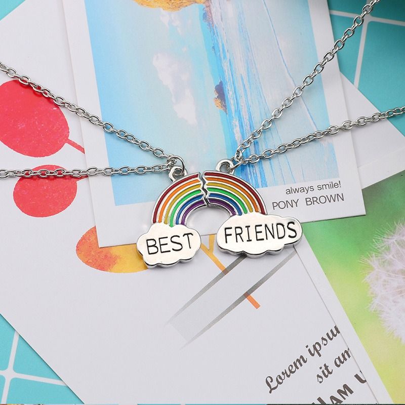 Rainbow best friend best sale necklace