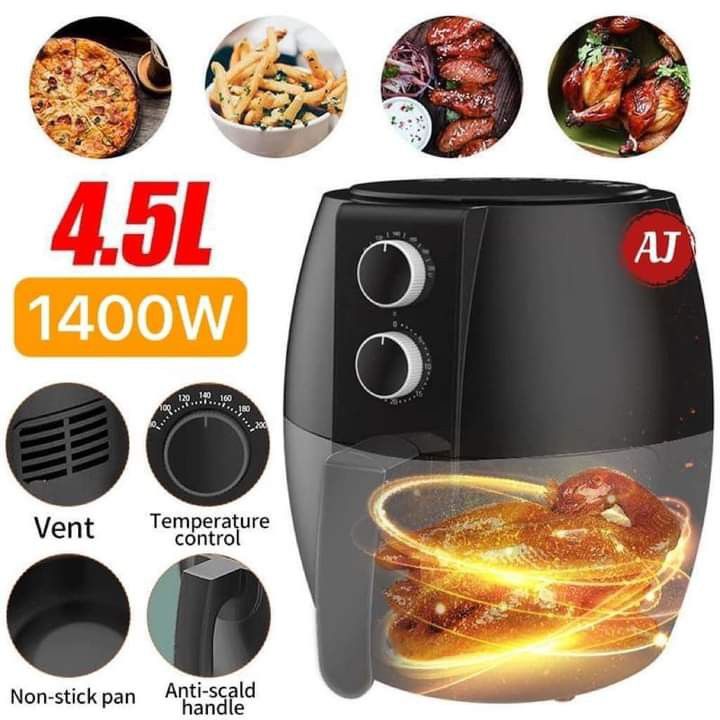 4.5 l airfryer (Category: Fryers) located in Manila. Submitted by saguittarian06 (Listing ID 1287897655, Image 3). Description: Rs ₱1280(4.5L) Air frying pan (electric oven).