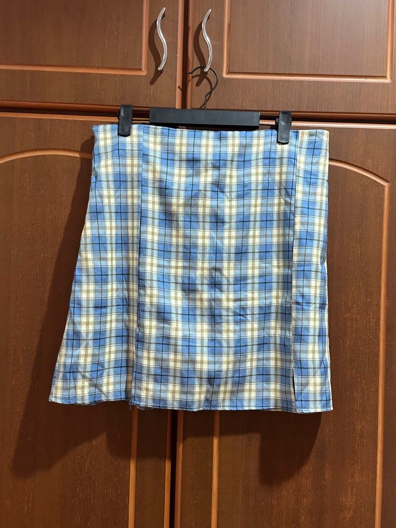 4XL BLUE CHECKED SKIRT Women s Fashion Bottoms Skirts on Carousell