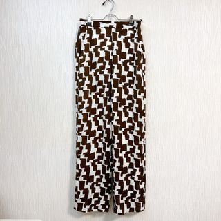 日牌 Frame fashion framework 啡色/黑色不規則印花橡根腰直筒長褲64221970612738110