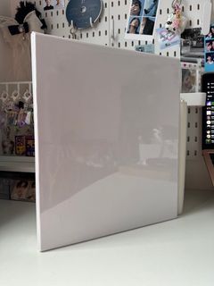 A4 3 Ring Binder White w/ 11 used sleeves