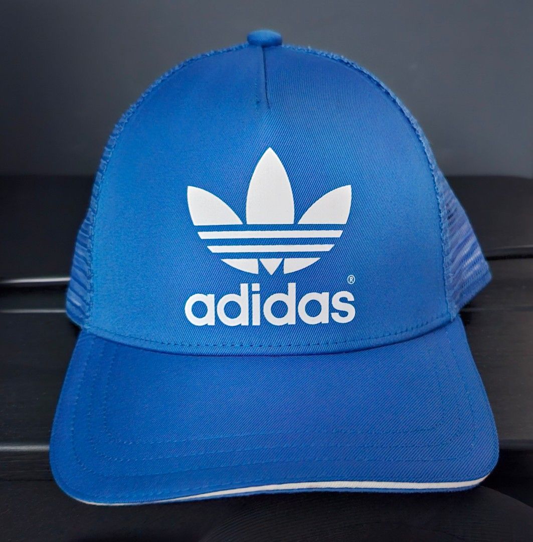 Adidas trefoil trucker cap blue deals