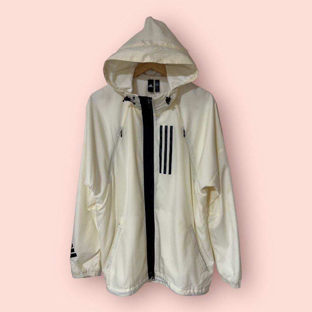 Adidas Women s W.N.D. Parley Jacket NWT Ivory Lightweight Water Repellent