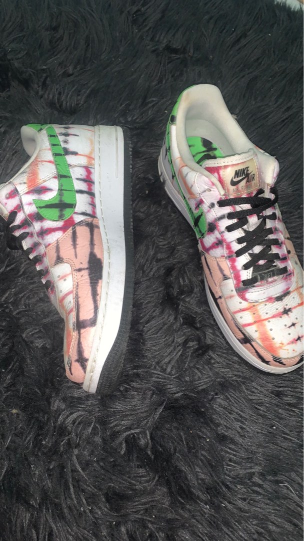AIR FORCE 1 BLACK TIE DYE UK 7.5