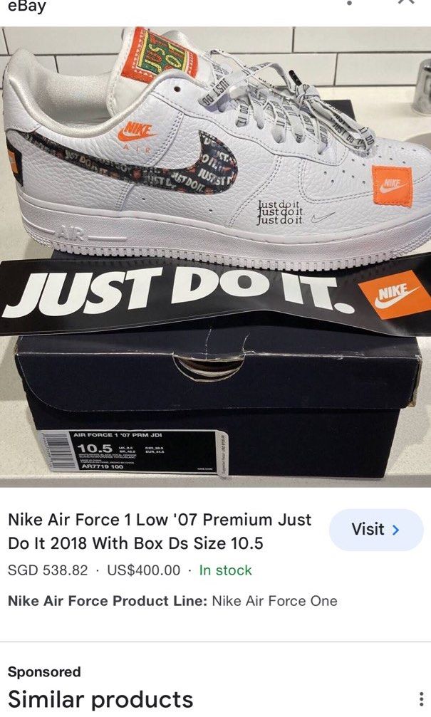 Air force 1 limited edition just do it sales