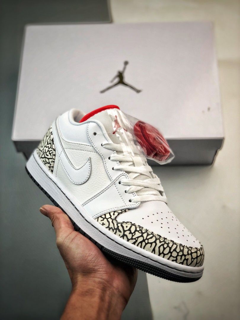 Air Jordan 1 Phat Low Cement Grey shoes Men s Fashion Footwear