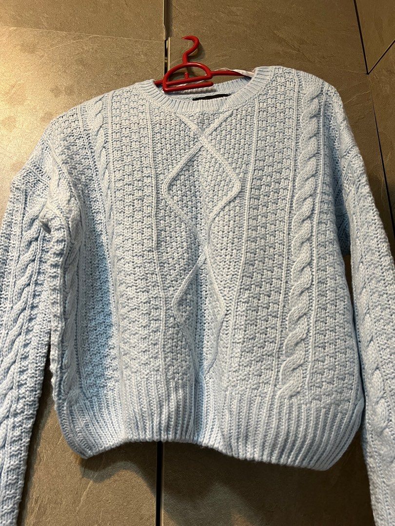 Atmosphere Crop Sweater Baby Blue