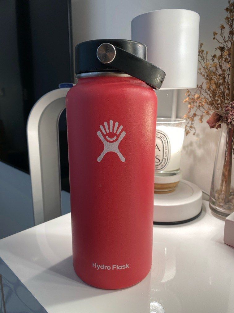 Authentic HydroFlask 32oz Wide Mouth w/ Flex Cap (Watermelon), Furniture &  Home Living, Kitchenware & Tableware, Water Bottles & Tumblers on Carousell