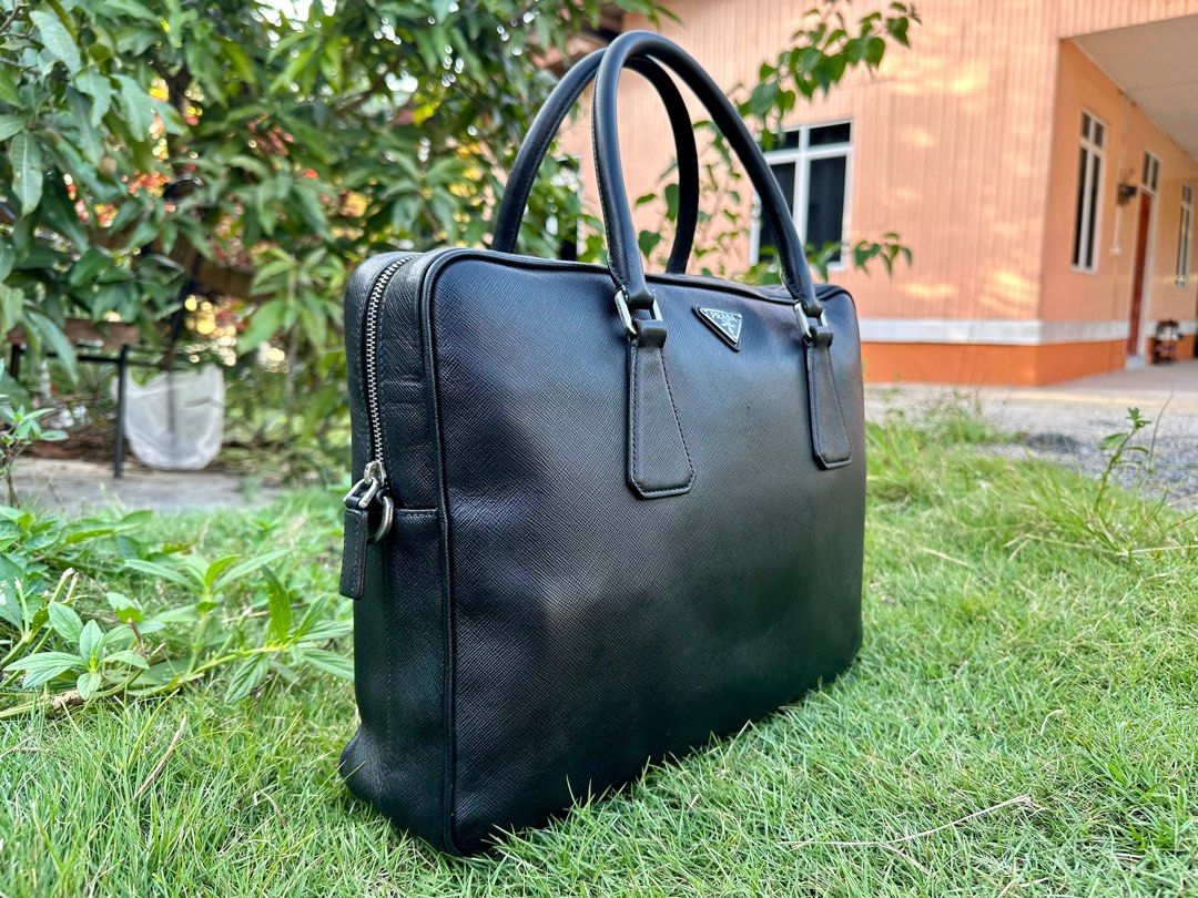 Prada saffiano travel briefcase online