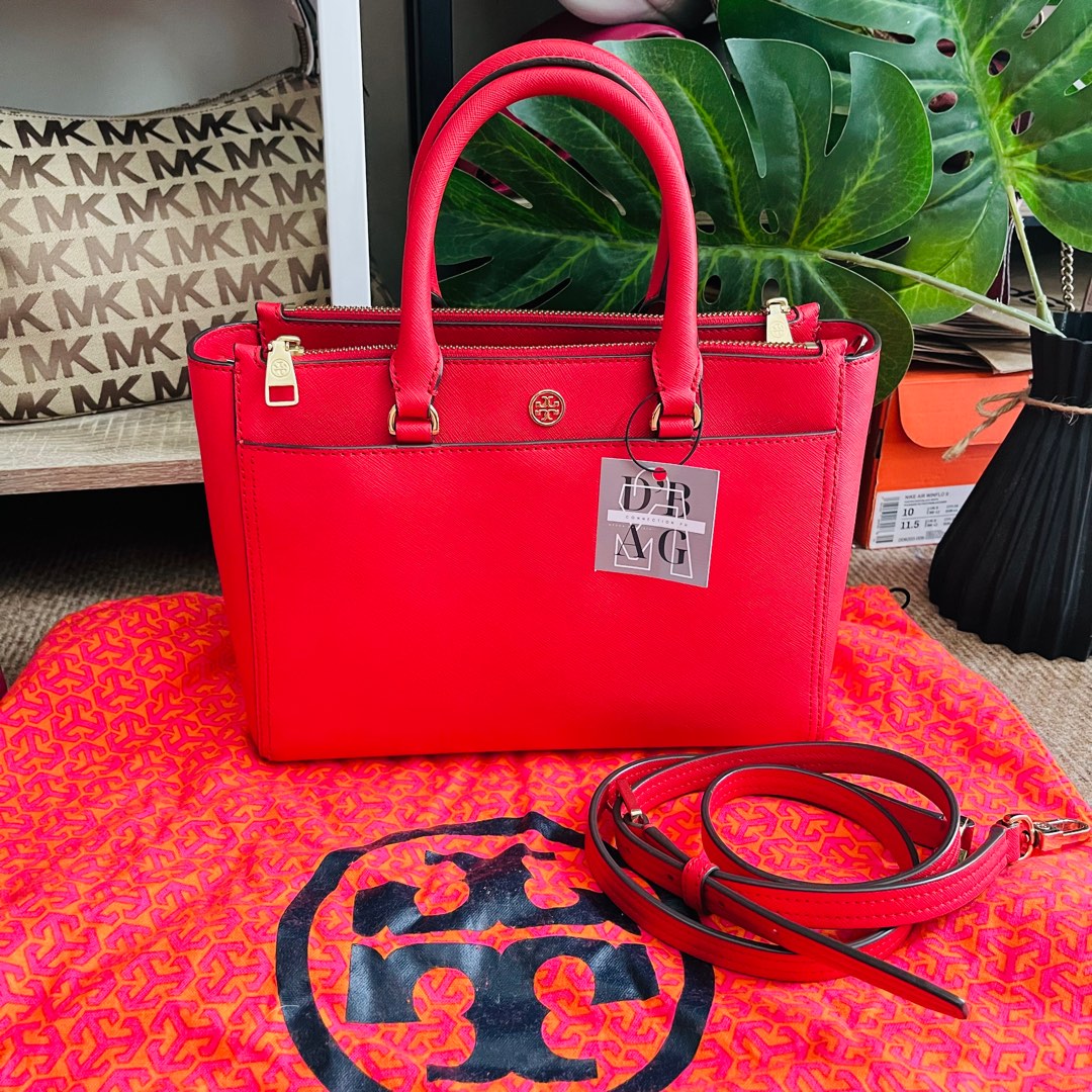 Authentic Tory Burch Robinson Double Zip small 2 way