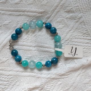 【B1】Aquamarine Apatite Amazonite 18K Spacer Beads Crystal64242679250946110