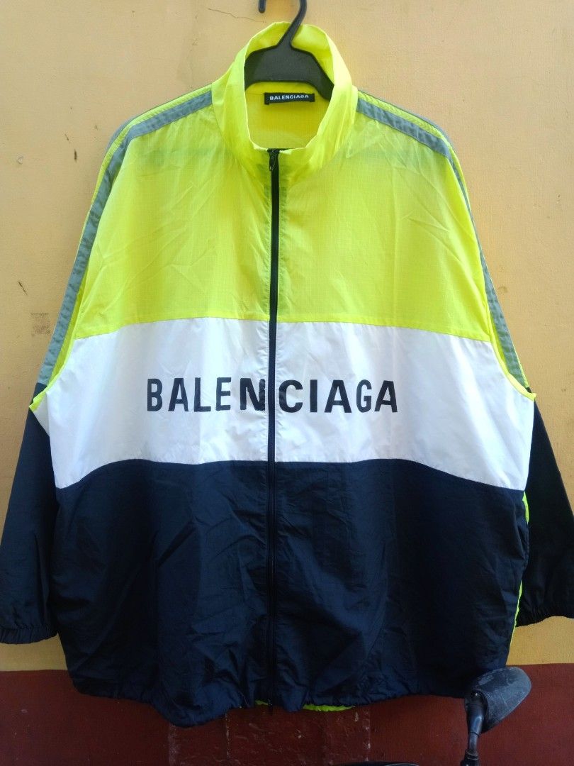 Balenciaga Neon Track Jacket Luxury Apparel on Carousell