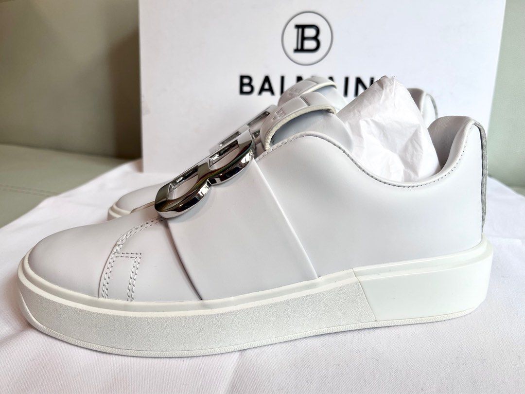 Balmain logo low top sneakers (size :36), 名牌, 鞋及波鞋