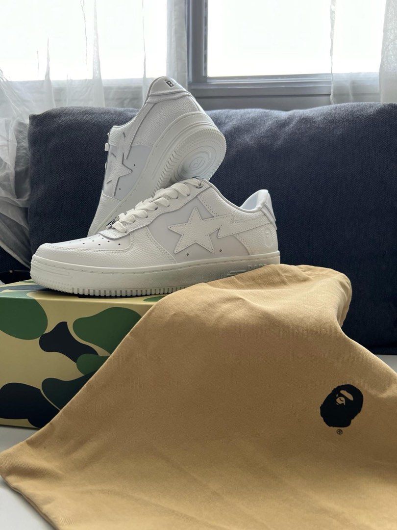 White bapesta sneakers sale