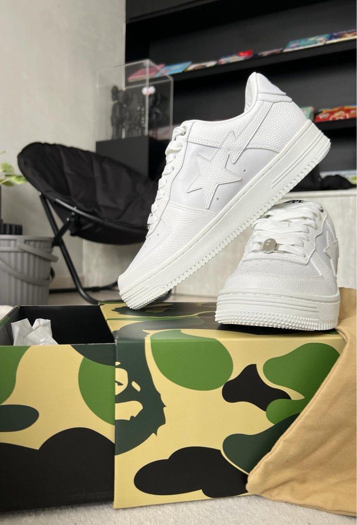 White bapesta sneakers outlet
