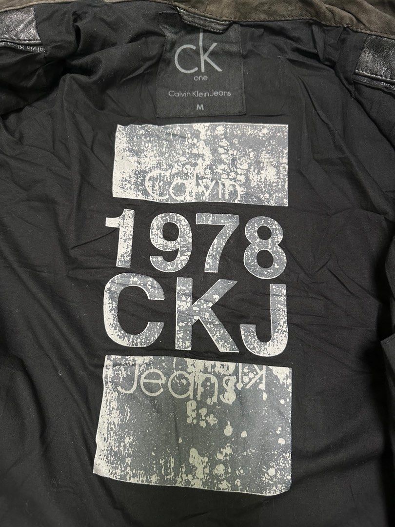 Calvin klein store lamb leather jacket