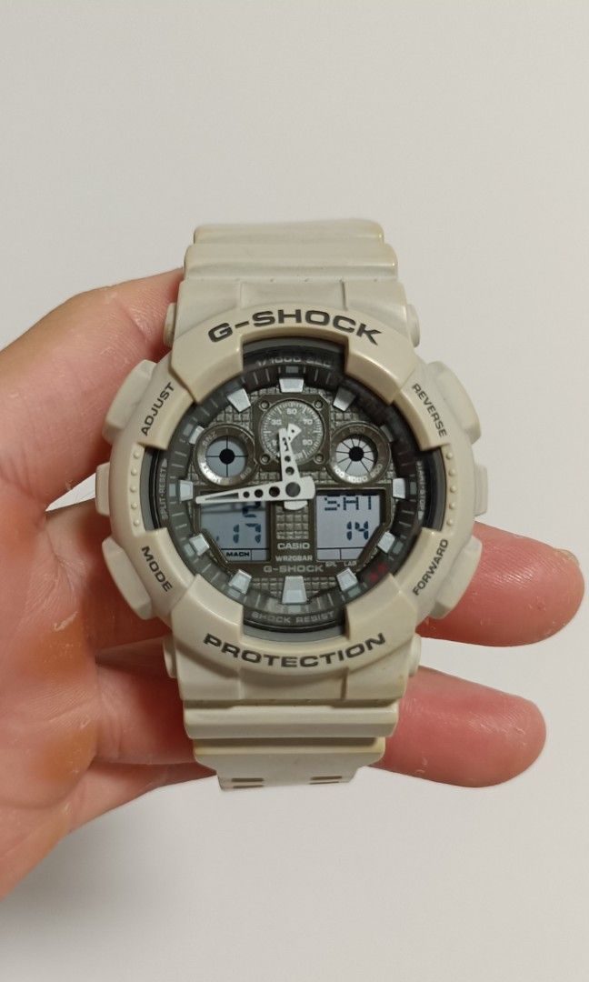 G shock ga100 sale white