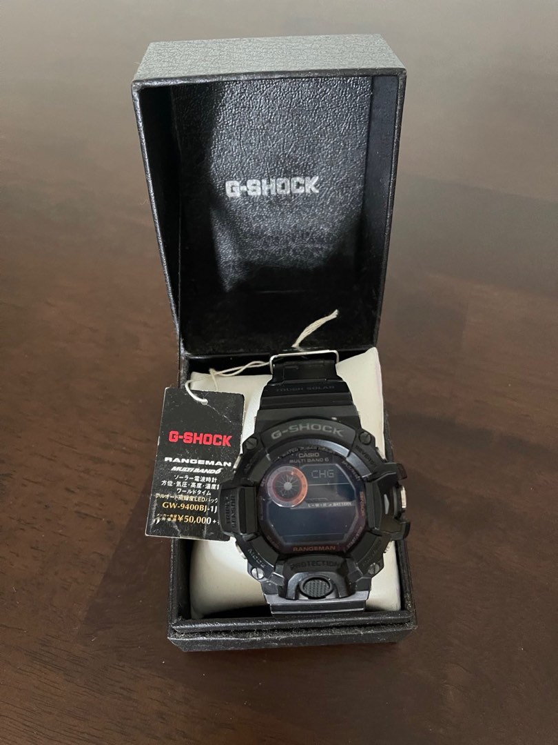 Casio G-Shock rangeman 9400 GW-9400BJ-1 碳纖帶日本版, 男裝, 手錶及