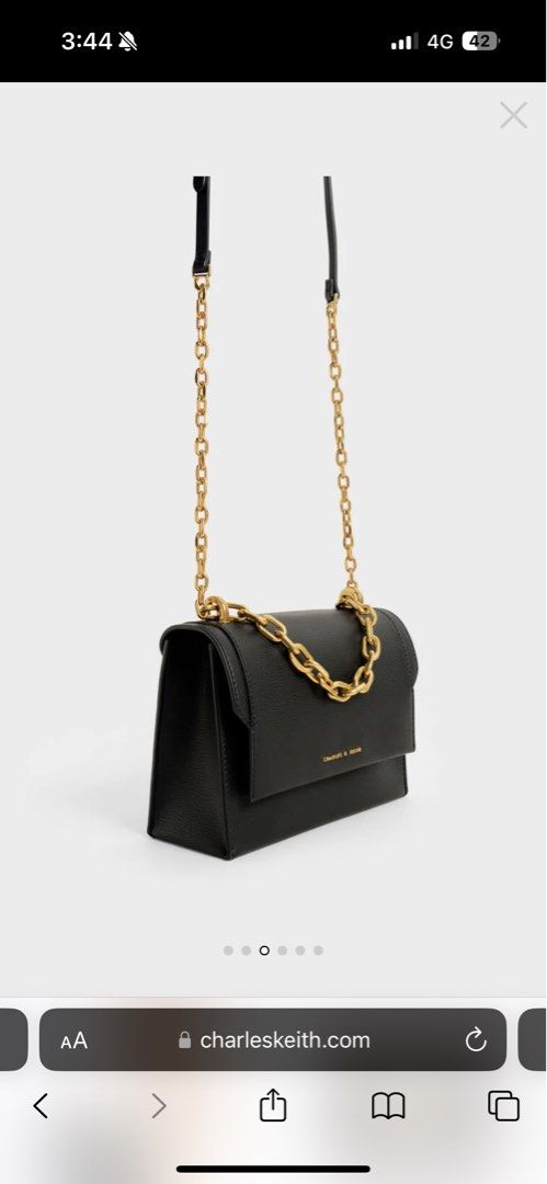 Chain handle on sale crossbody bag