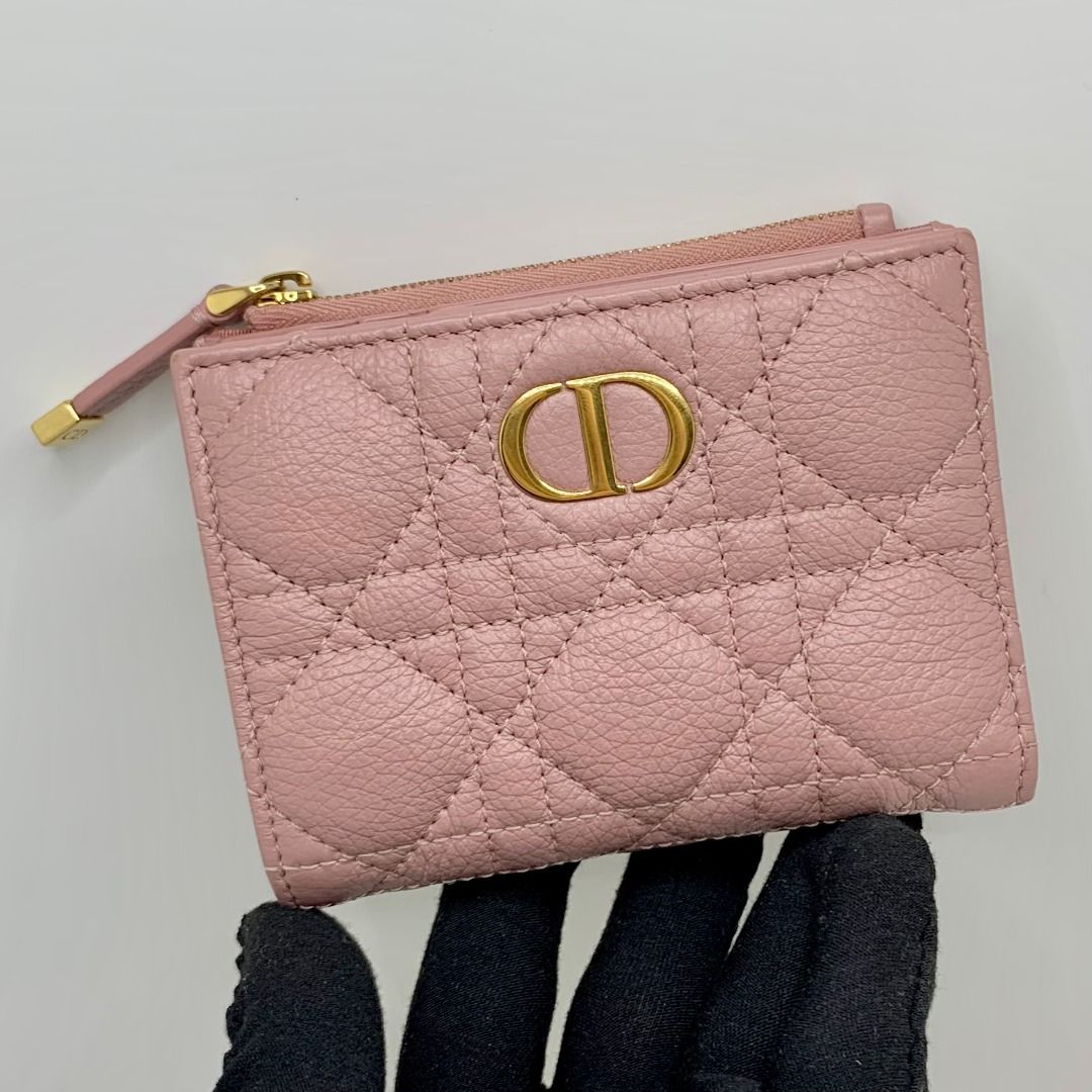 Dior Caro Dior Print Wallet CHRISTIAN DIOR PINK CARO DAHLIA
