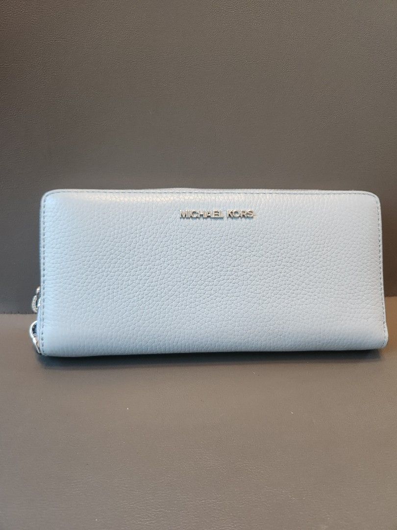 Michael kors baby blue wallet sales