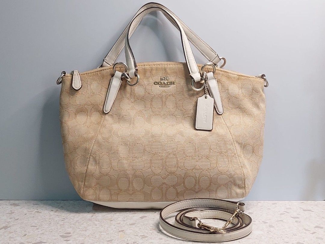 Mini kelsey satchel in clearance signature jacquard